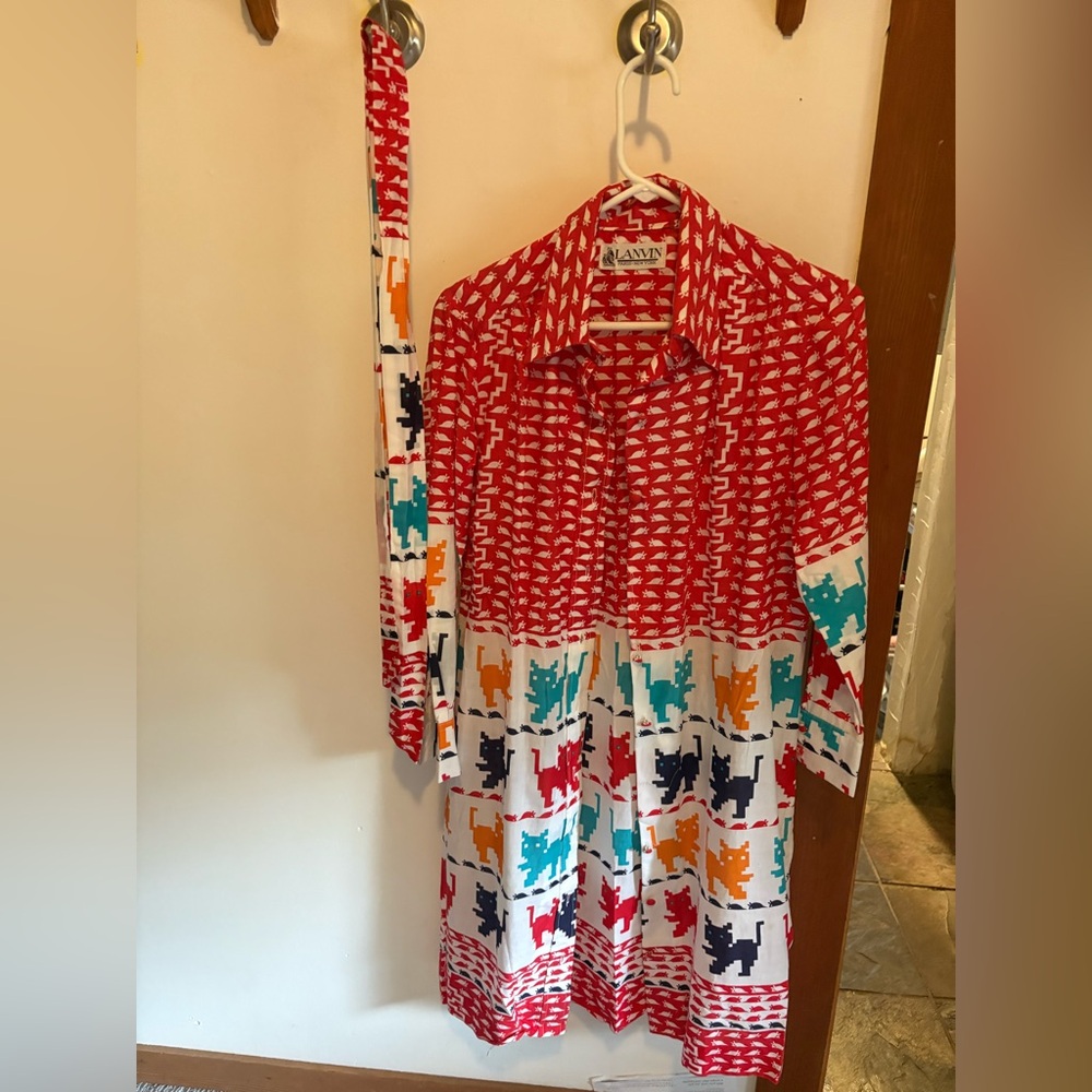 Lanvin vintage 80’s shirt dress with belt